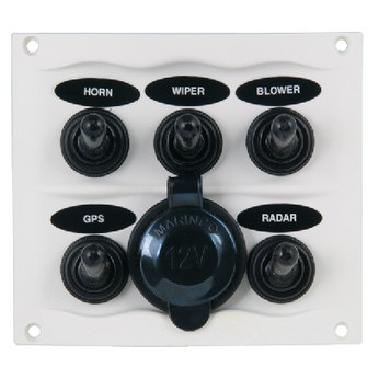 Panel wodoodporny 900-5WPSW (5 przełączników + gniazdo zap)