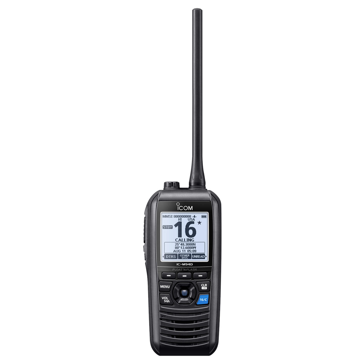 IC-M94DE Ręczny radiotelefon VHF z GPS, DSC, MOB i AIS