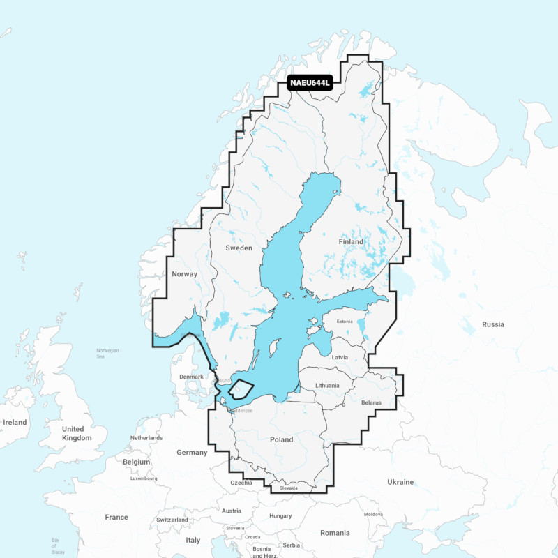 Mapa Navionics+ NAEU644L (Bałtyk, Finlandia, Szwecja, Norwegia)